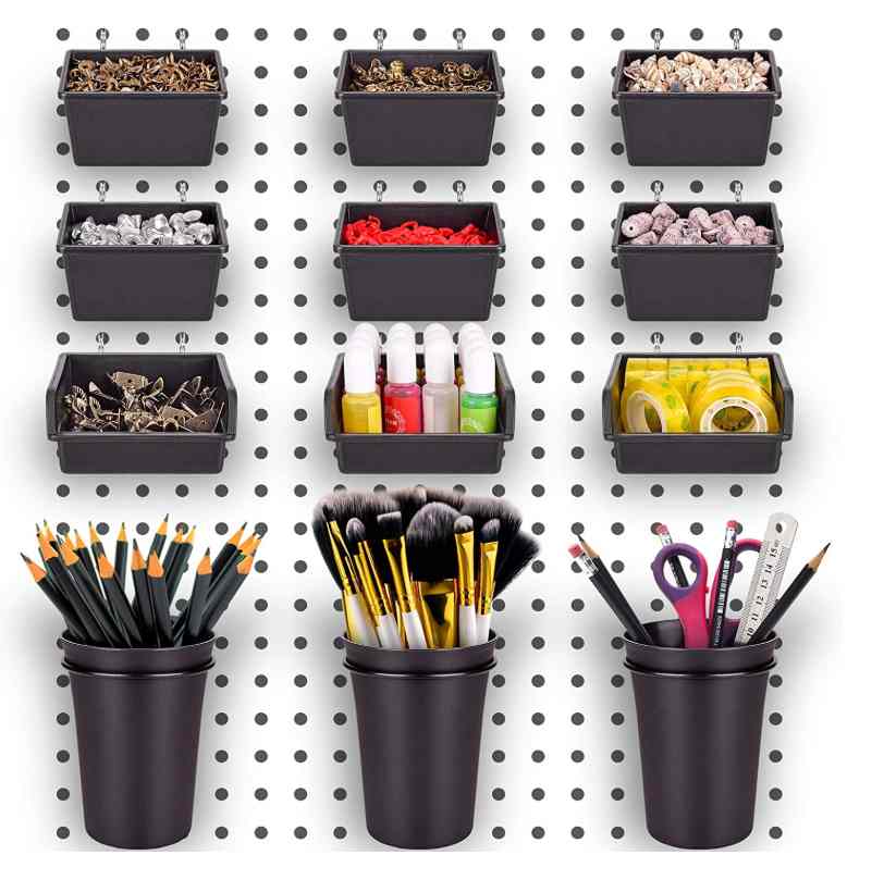 Wooden Pegboard: Home office wall organizer – homfis